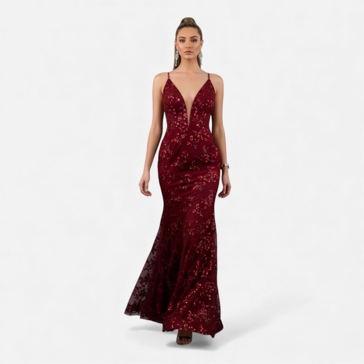 Women’s Elegant Sequin Maxi Dress - Samberule