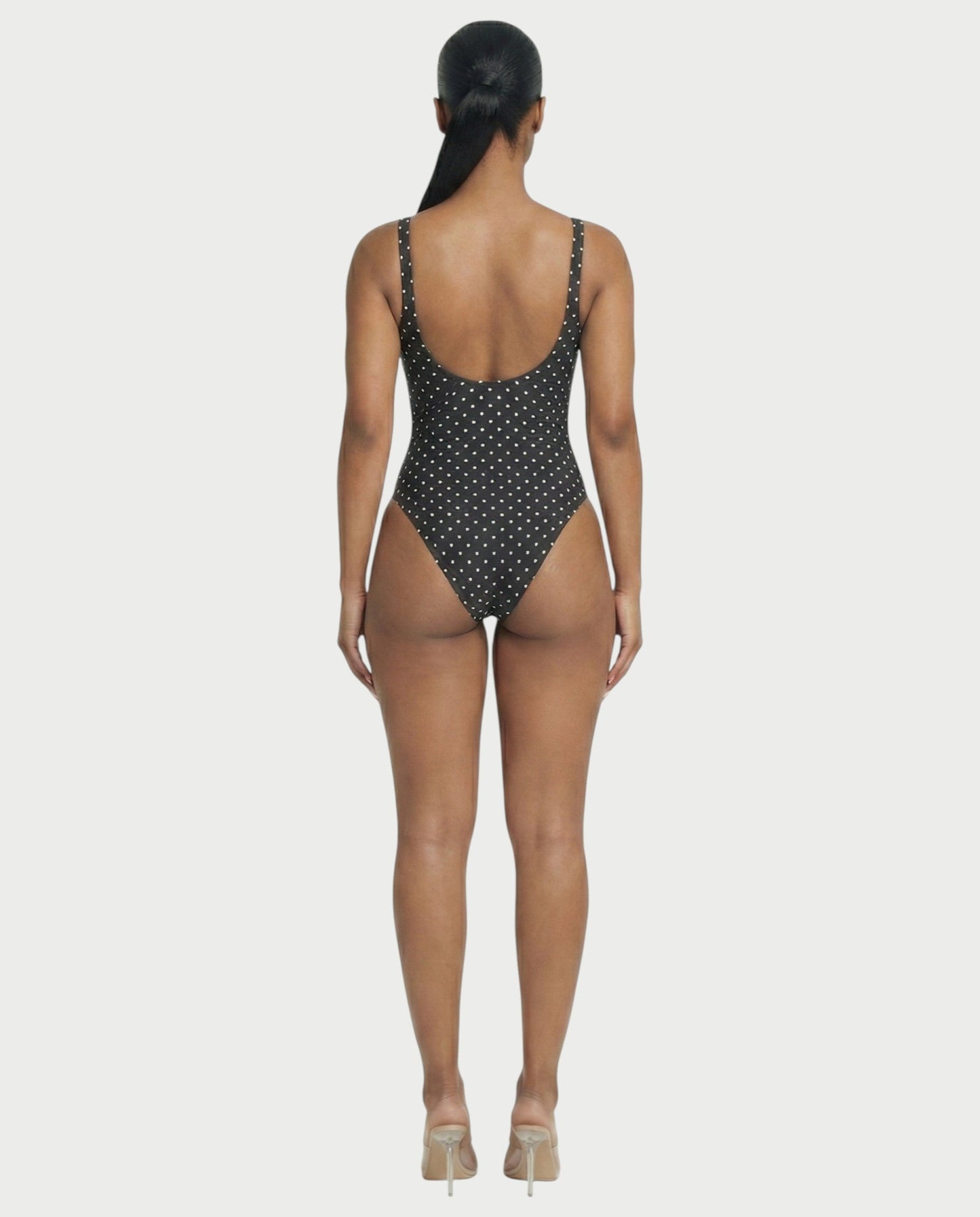 Patterned Scoop Neck Bodysuit - Samberule