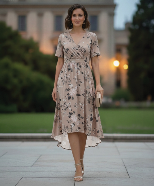 Kathy - Wrap Midi Dress - Samberule