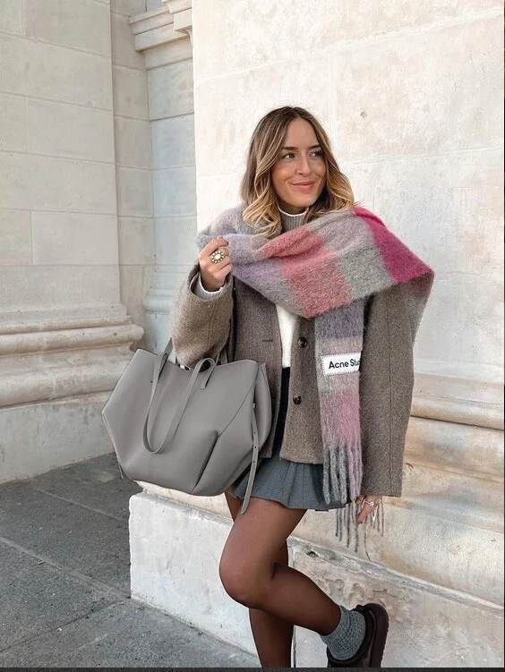 Caroline - Oversized Structured Leather Tote - Samberule