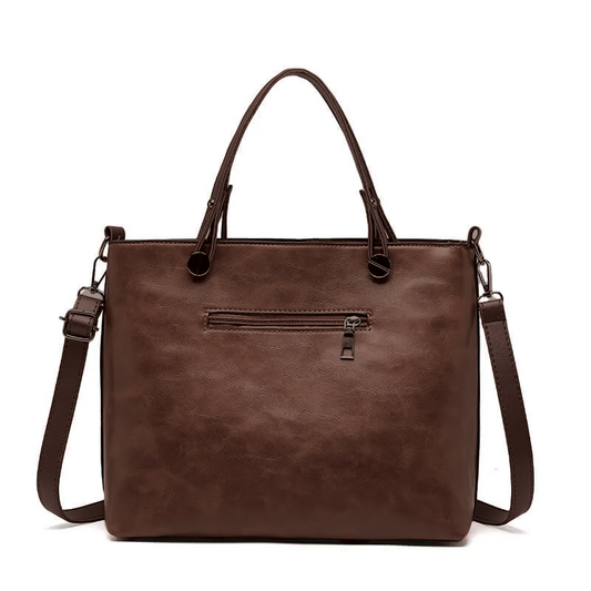 Delilah - Vegan Leather Structured Tote Handbag - Samberule