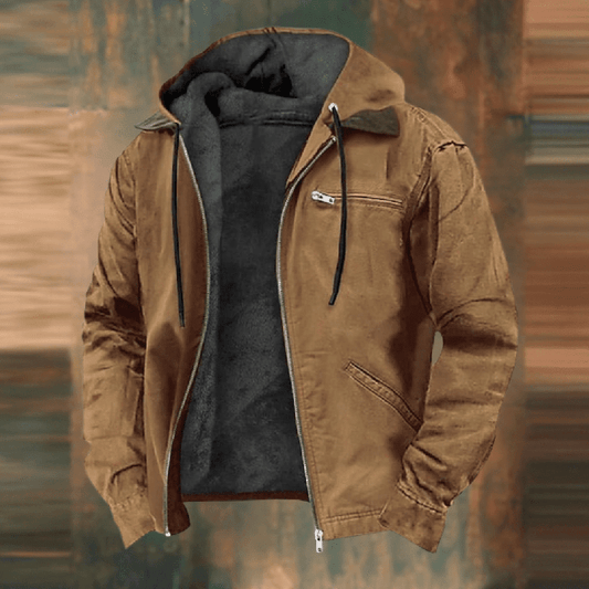 Nathan | Men’s Casual Zip-Up Hooded Jacket - Samberule