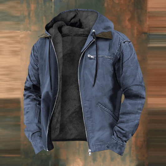 Nathan | Men’s Casual Zip-Up Hooded Jacket - Samberule