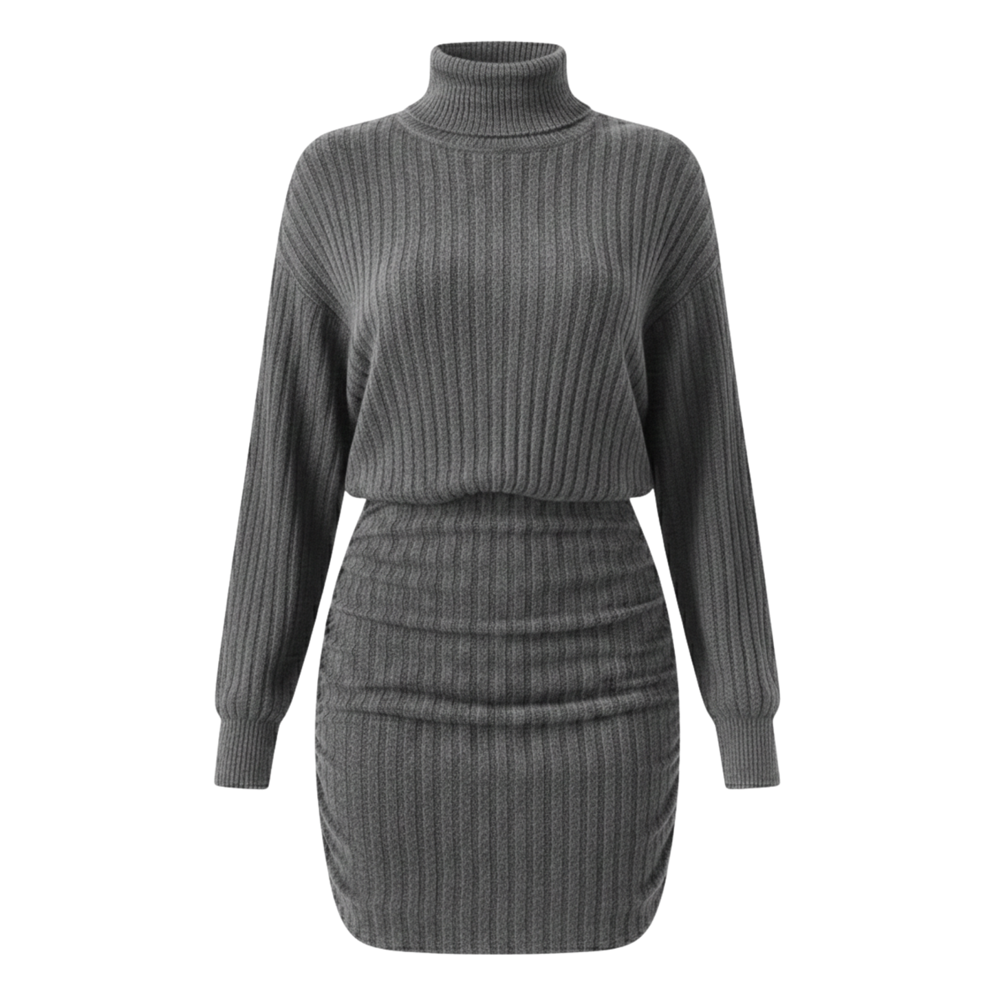 Women’s Casual High Neck Midi Dress - Samberule