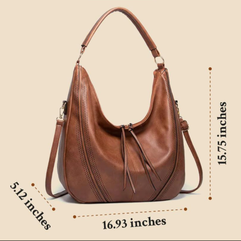 Jean - Vegan Leather Slouchy Hobo Bag - Samberule
