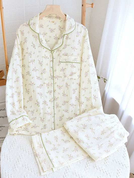 Hazel | Women’s Long Sleeve Floral Pajama Set - Samberule