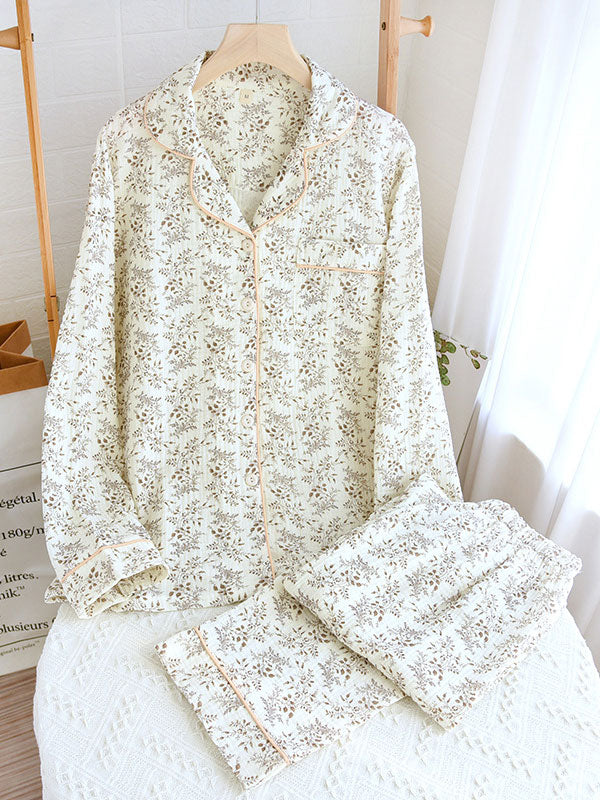 Hazel | Women’s Long Sleeve Floral Pajama Set - Samberule