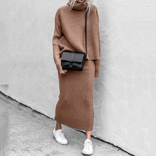 Natalie | Women’s Cozy Pullover and Skirt Set - Samberule