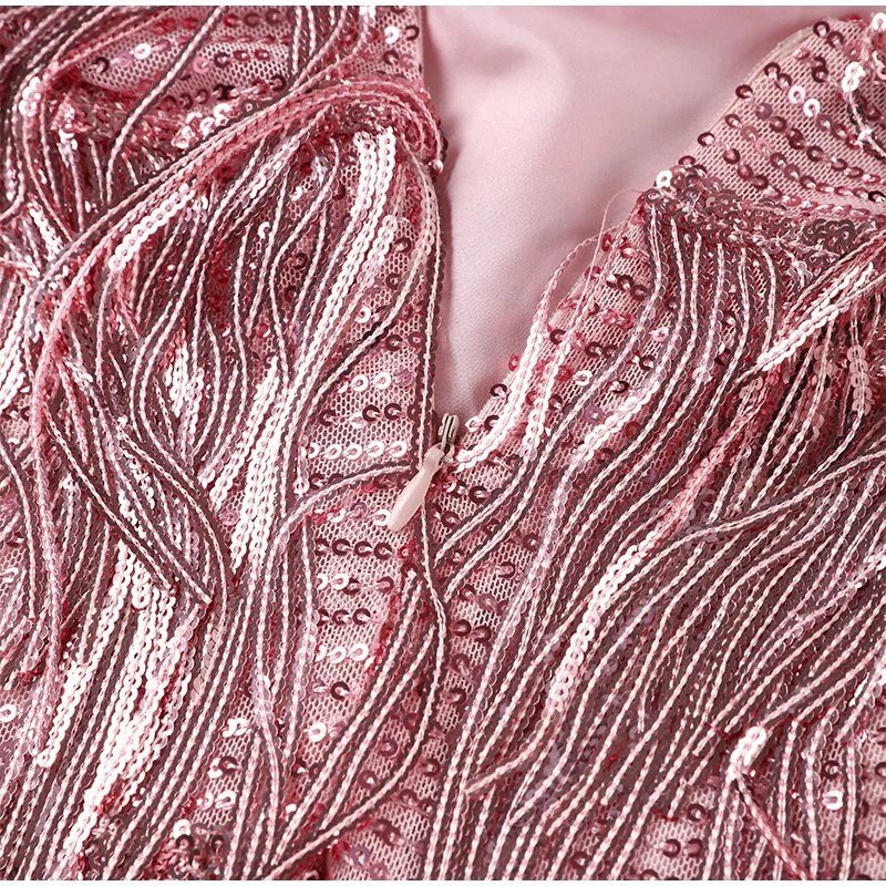 Lena - Glamorous Sequin Cocktail Dress - Samberule
