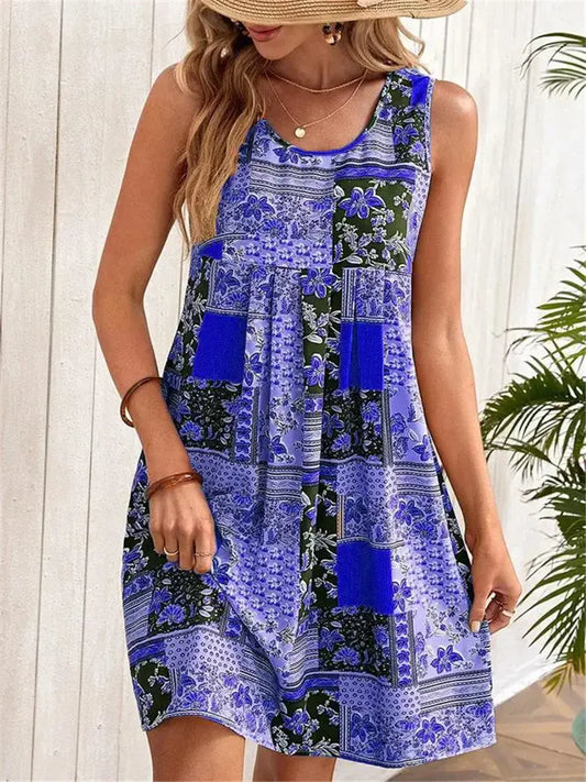 Gail - Sleeveless A-Line Dress - Samberule