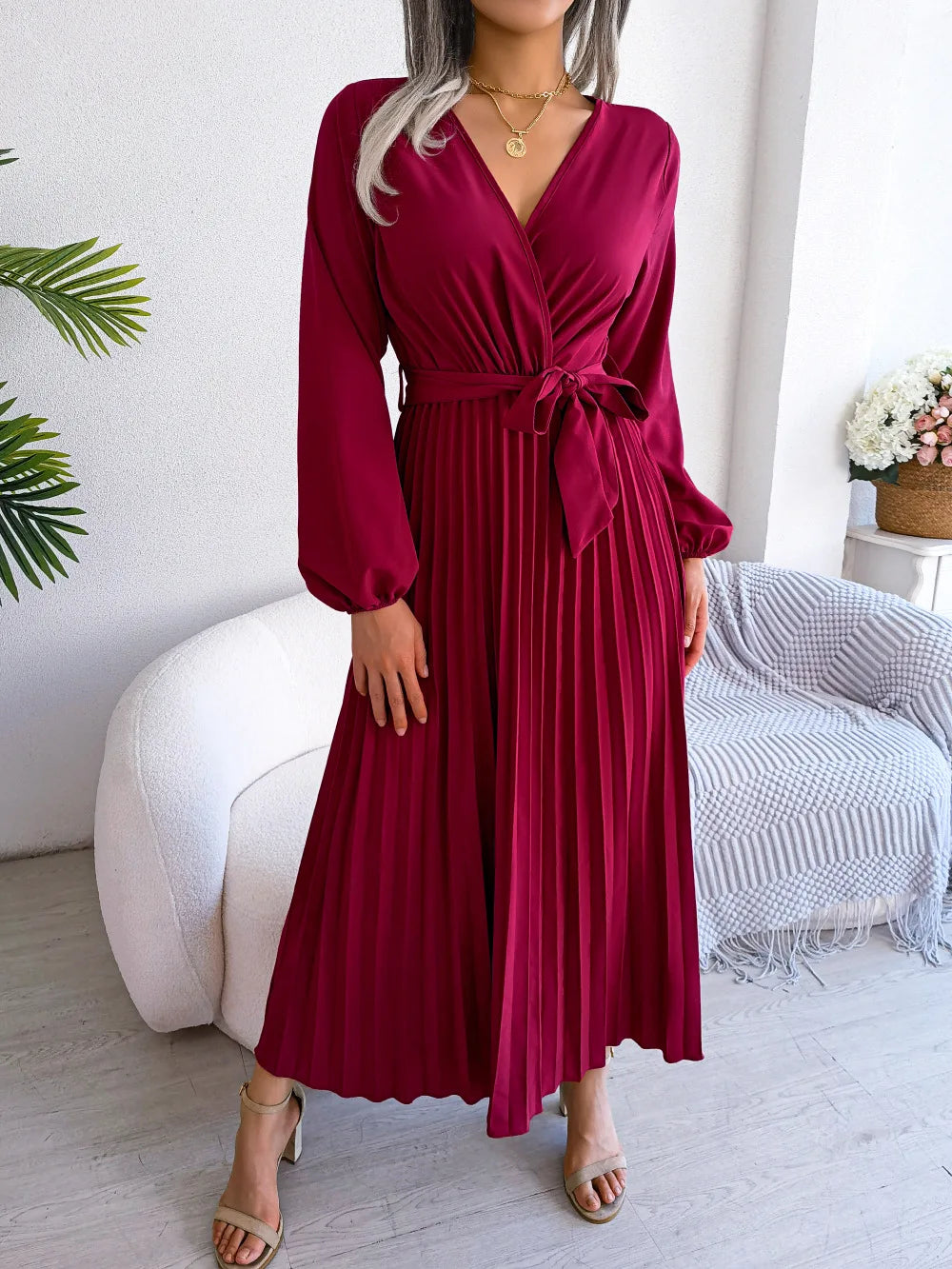 Ellie - V-Neck Maxi Dress - Samberule
