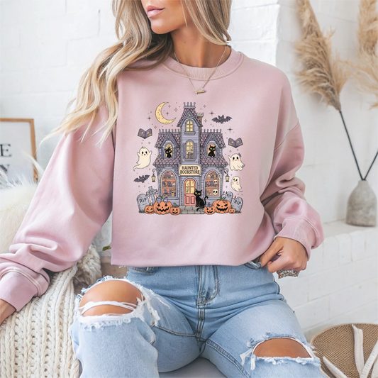 Haunted House Halloween Crewneck Sweatshirt - Samberule