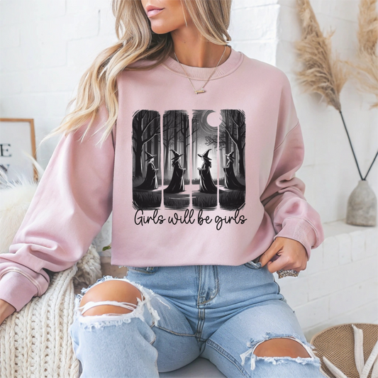 Girls Will Be Girls Halloween Crewneck Sweatshirt - Samberule
