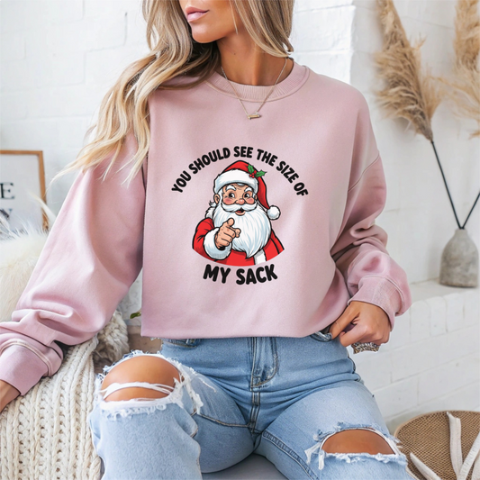You Should See The Size Of My Sack Christmas Crewneck Sweatshirt - Samberule