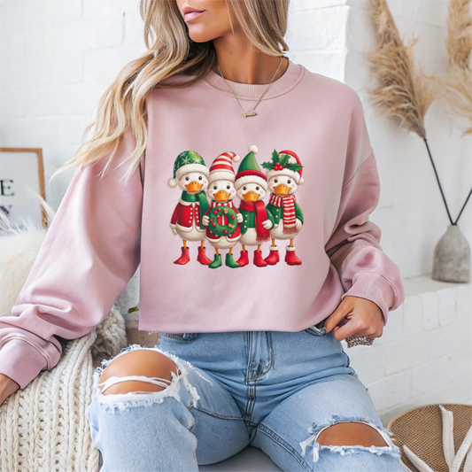 Duck Character Christmas Crewneck Sweatshirt - Samberule