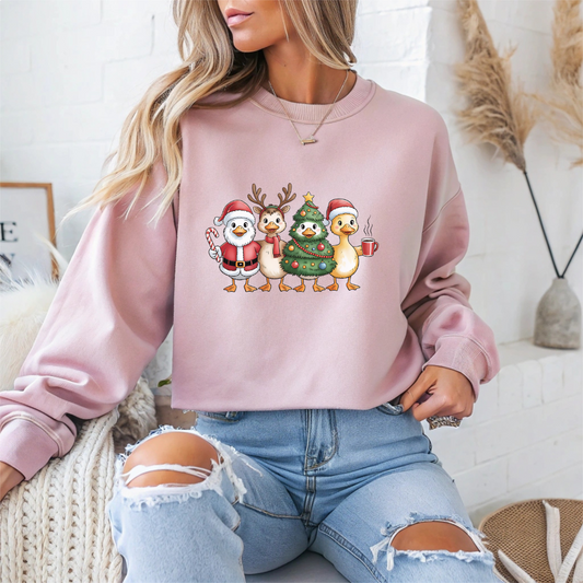 Festive Duck Christmas Crewneck Sweatshirt - Samberule