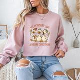 We Whiskey You A Merry Christmas Crewneck Sweatshirt - Samberule