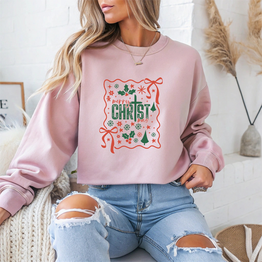 Merry Christ Christmas Crewneck Sweatshirt - Samberule