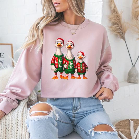 Three Duck Christmas Crewneck Sweatshirt