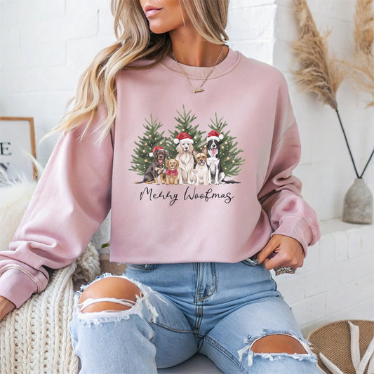 Merry Woofmas Christmas Crewneck Sweatshirt