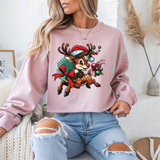 Holiday Reindeer Christmas Crewneck Sweatshirt