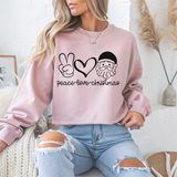 Peace Love Christmas Crewneck Sweatshirt