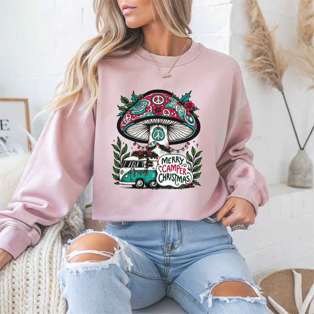 Merry Camper Christmas Crewneck Sweatshirt