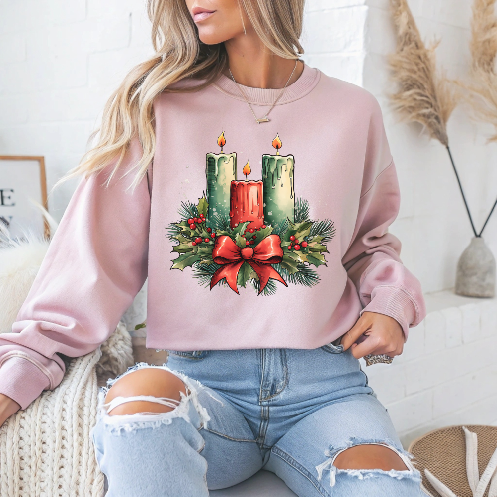 Holiday Candle Christmas Crewneck Sweatshirt