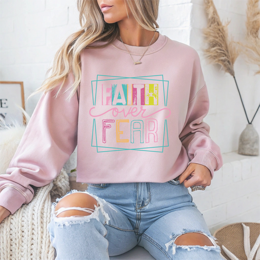 Faith Over Fear Faith Crewneck Sweatshirt