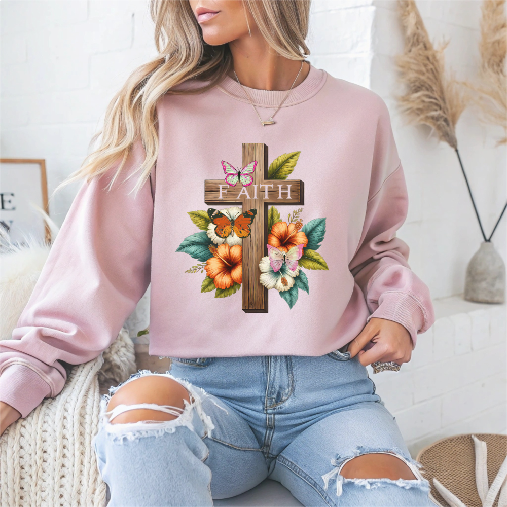 Floral Faith Crewneck Sweatshirt