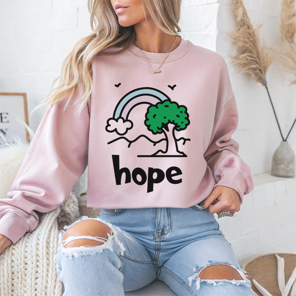 Rainbow Hope Faith Crewneck Sweatshirt