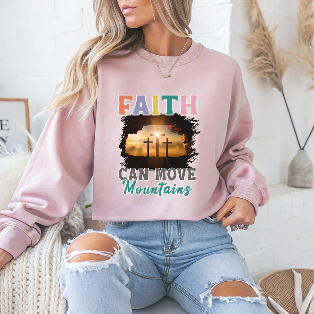 "Faith Can Move Mountain" Faith Crewneck Sweatshirt