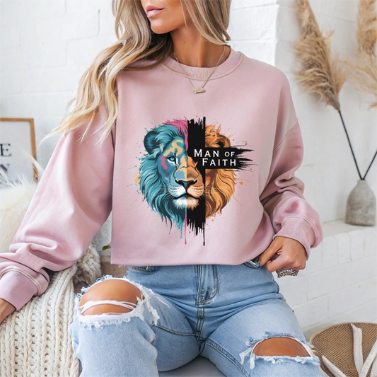 Men Of Faith Bold Lion Faith Crewneck Sweatshirt