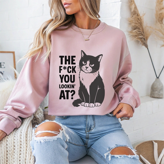 The F*ck You Lookin' At Sarcasm Crewneck Sweatshirt
