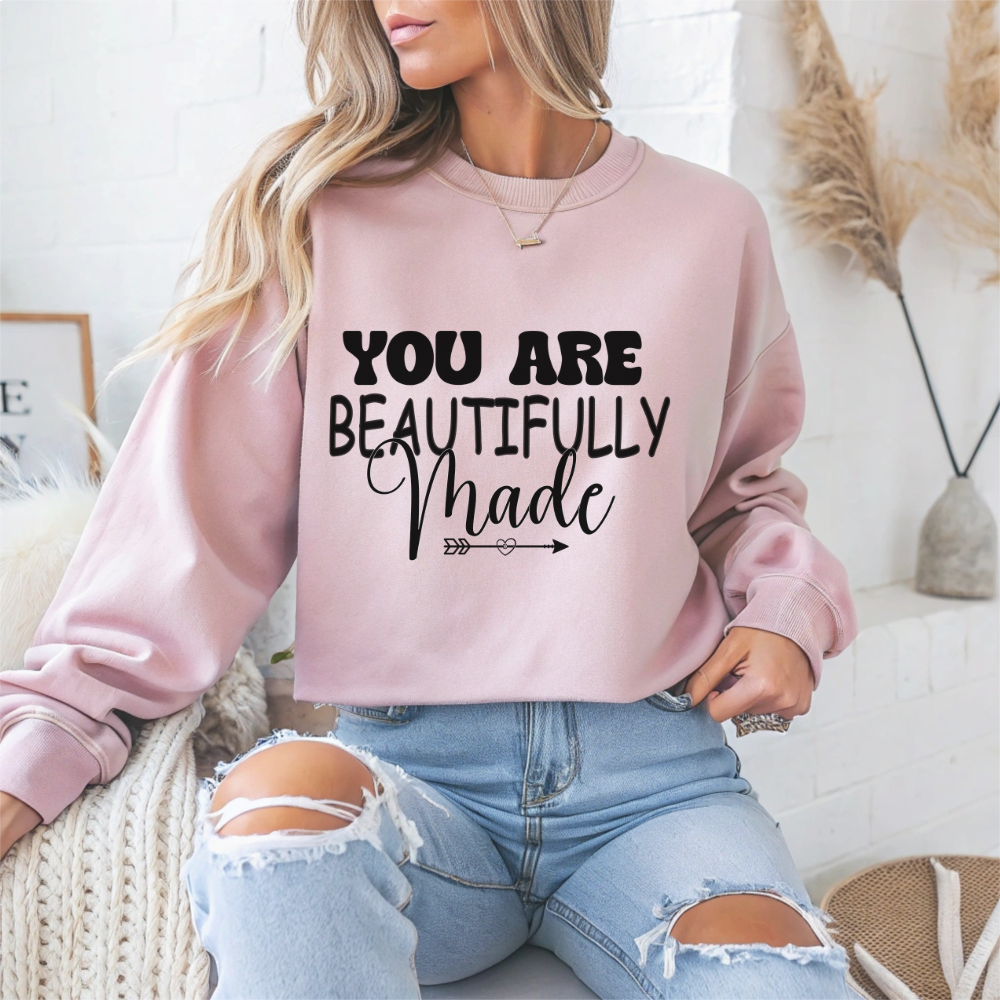 You Are Beautifully Made Mental Health Crewneck Sweatshirt