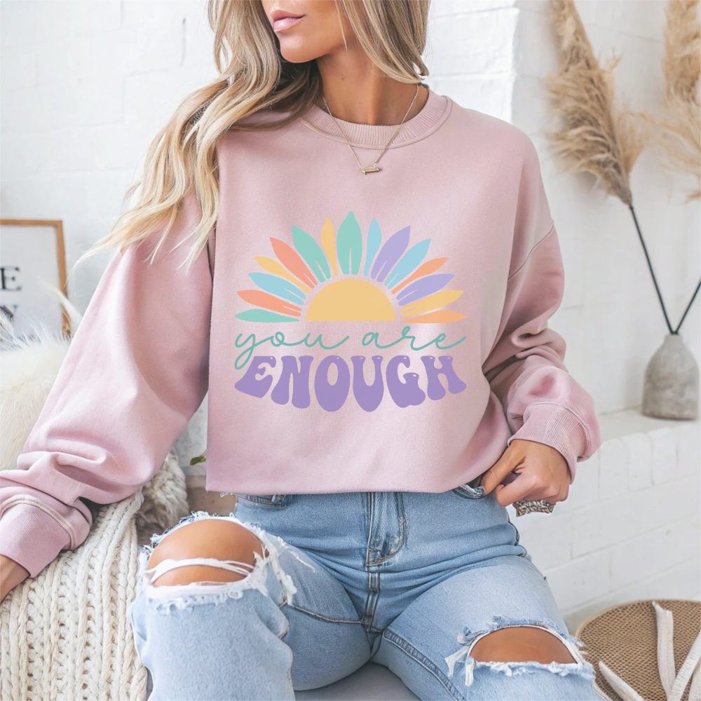 You Are Enough Mental Health Crewneck Sweatshirt