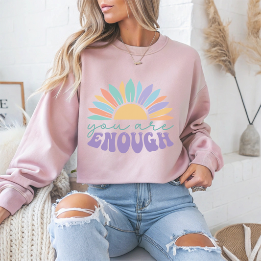 You Are Enough Mental Health Crewneck Sweatshirt