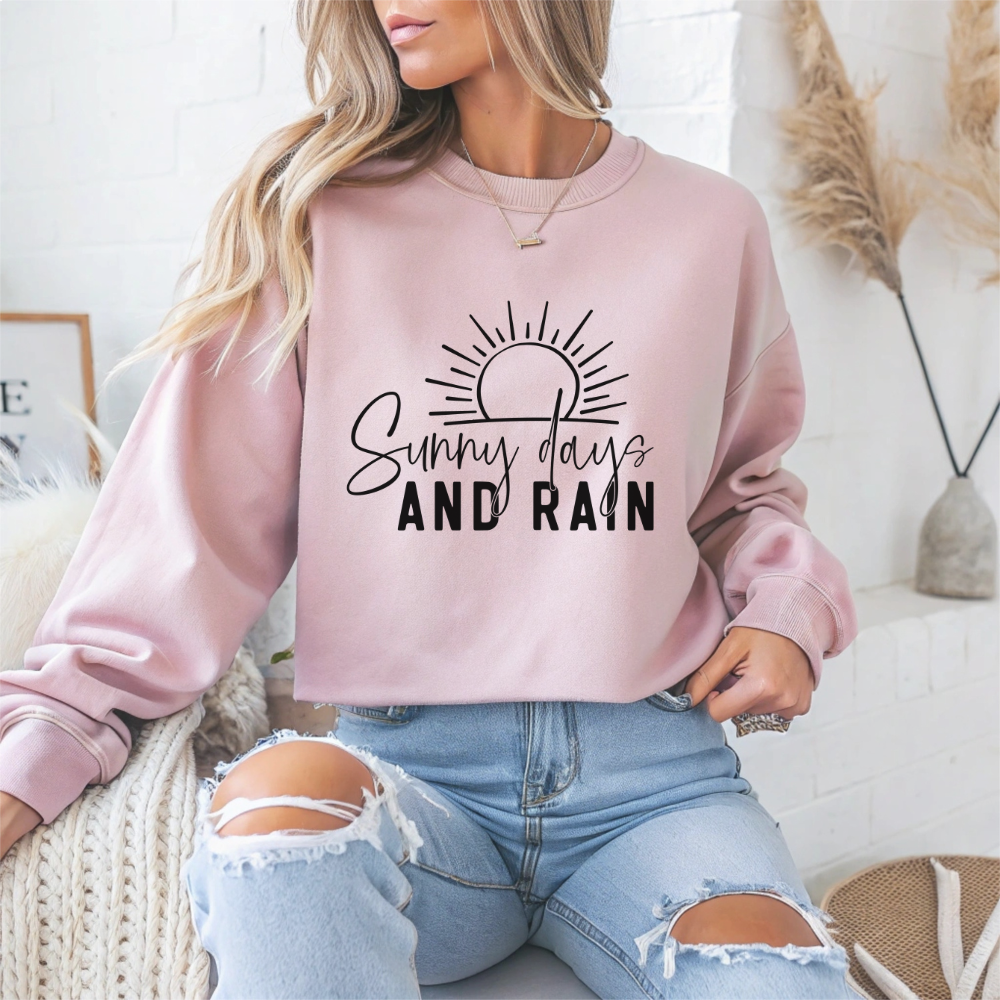 Sunny Days and Rain Mental Health Crewneck Sweatshirt