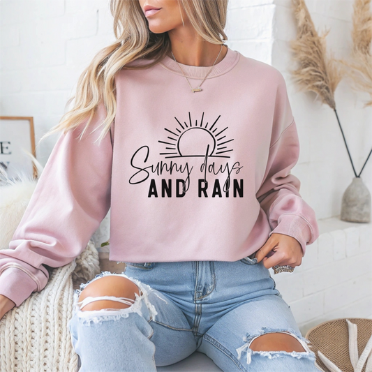 Sunny Days and Rain Mental Health Crewneck Sweatshirt