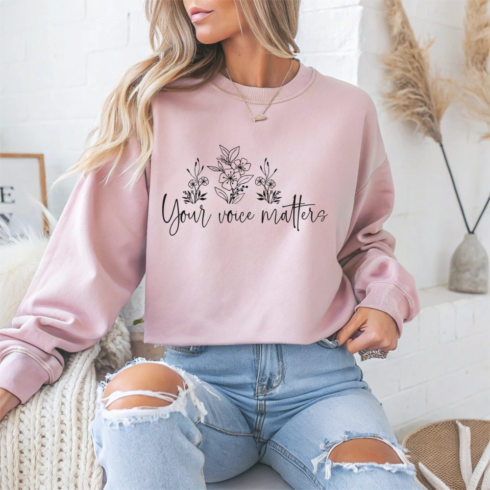 Your Voice Matters Mental Health Crewneck Sweatshirt