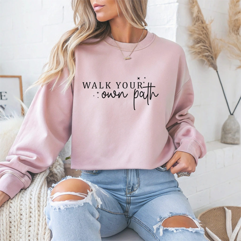 Walk Your Own Path Mental Health Crewneck Sweatshirt