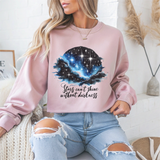 Stars Can't Shine Without Darkness Motivational Crewneck Sweatshirt