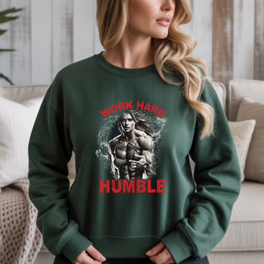 Work Hard & Humble Gym Crewneck Sweatshirt