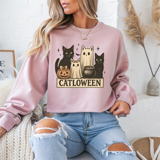 Catloween Halloween Crewneck Sweatshirt - Samberule