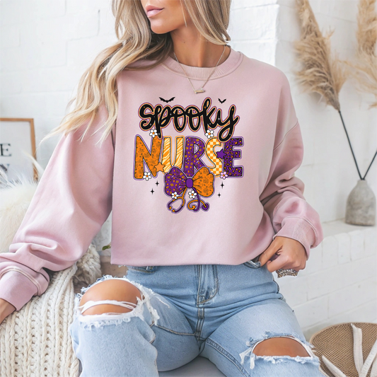 Spooky Nurse Halloween Crewneck Sweatshirt - Samberule