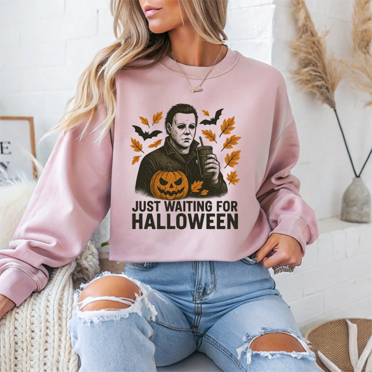 Just Waiting for Halloween Crewneck Sweatshirt - Samberule