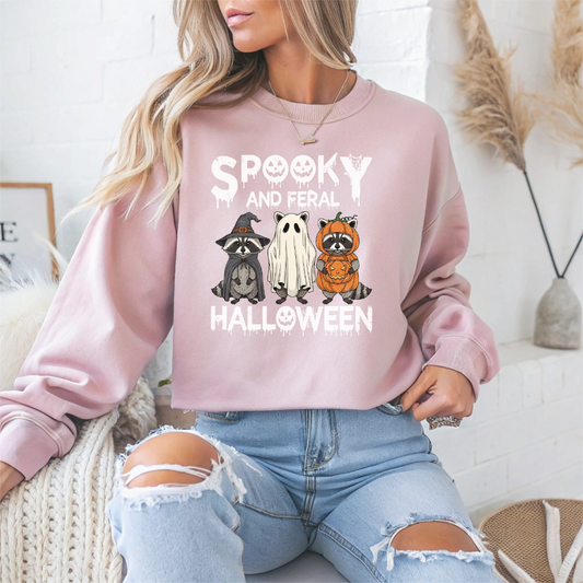 Spooky and Feral Halloween Crewneck Sweatshirt - Samberule
