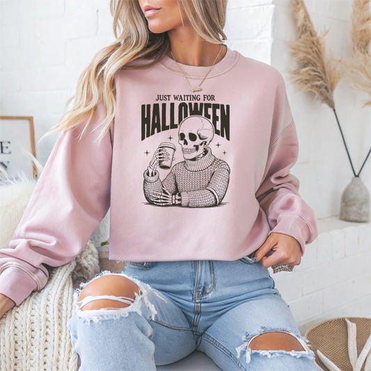 Just Waiting for Halloween Crewneck Sweatshirt - Samberule