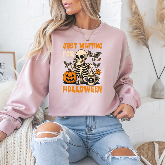 Just Waiting for Halloween Crewneck Sweatshirt - Samberule