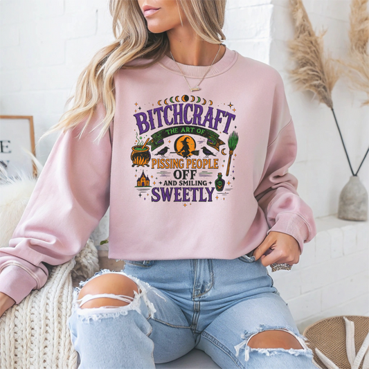 Bitchcraft Halloween Crewneck Sweatshirt - Samberule